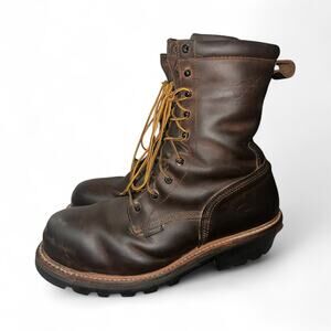 Redwing Loggermax Work Boot Mens Brown Steel Toe Style 2120  Sz 13 D Distressed